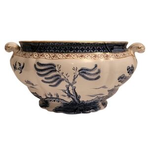 Vintage BOOTHS Real Old Willow Soup Tureen ENGLAND A8025